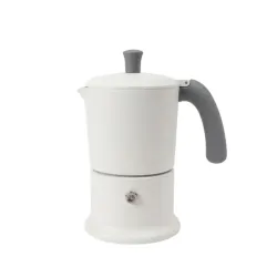 Angelina, Caffettiera per induzione da 3 tazze - Bianco - Made in Italy - Angelina