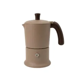 Angelina, Caffettiera per induzione da 3 tazze - Beige - Made in Italy - Angelina