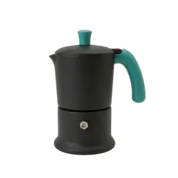 Angelina, Caffettiera per induzione da 3 tazze - Grigio - Made in Italy - Angelina