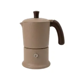 Angelina, Caffettiera per induzione da 6 tazze - Beige - Made in Italy - Angelina