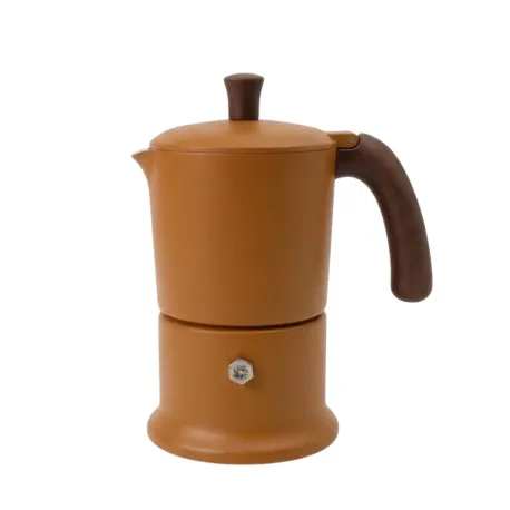 Angelina, Caffettiera per induzione da 6 tazze - Senape - Made in Italy - Angelina