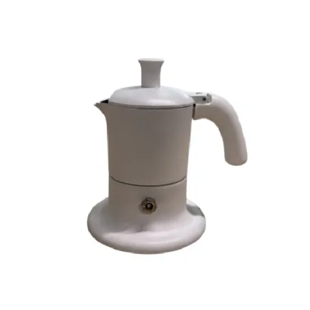 Angelina, Caffettiera per induzione da 1 tazza - Bianco - Made in Italy - Angelina