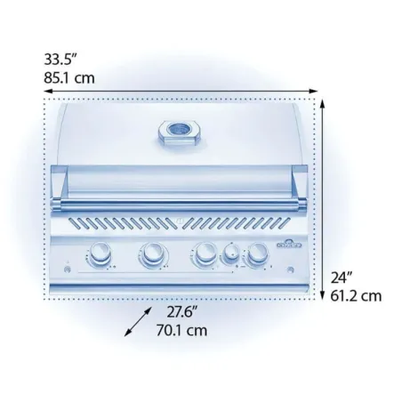 Barbecue a gas da incasso con girarrosto incluso, Built-In 700 Series 32 - BIG32RBPK-PHM - nero opaco - Napoleon