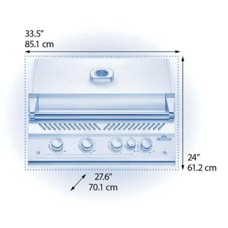 Barbecue a gas da incasso con girarrosto incluso, Built-In 700 Series 32 - BIG32RBPSS-IT - Napoleon