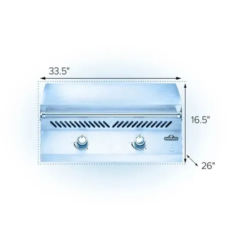 Piastra a gas da incasso, Built-In 700 Series 32 - BIG32FT-IT - in acciaio inox - Napoleon