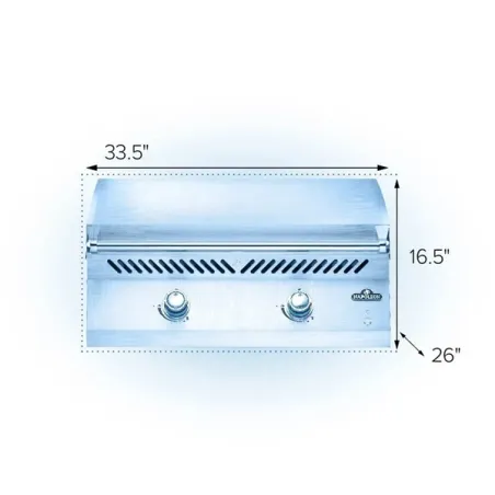 Piastra a gas da incasso, Built-In 700 Series 32 - BIG32FT-IT - in acciaio inox - Napoleon