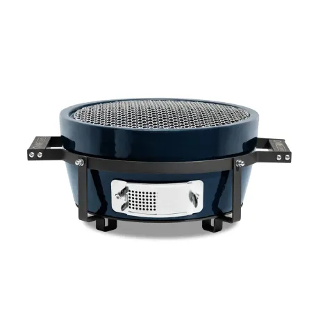 Barbecue a carbone in ceramica rotondo, Blu Navy Hibachi Evo - Kamado Bono