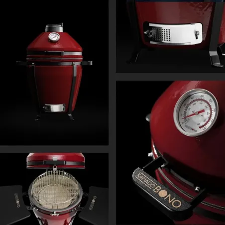 Barbecue kamado a carbone in ceramica, Red Royal Minimo Evo - Kamado Bono