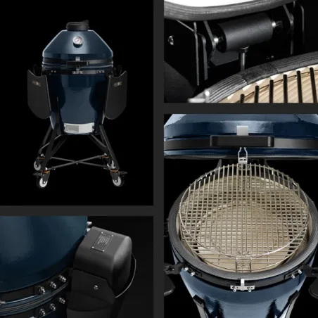 Barbecue kamado a carbone in ceramica, Blu Navy Media Evo - Kamado Bono