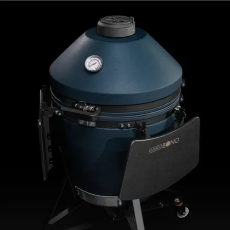 Barbecue kamado a carbone in ceramica, Blu Navy Matte Media Evo - Kamado Bono