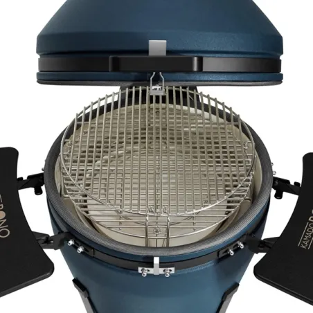 Barbecue kamado a carbone in ceramica, Blu Navy Matte Media Evo - Kamado Bono