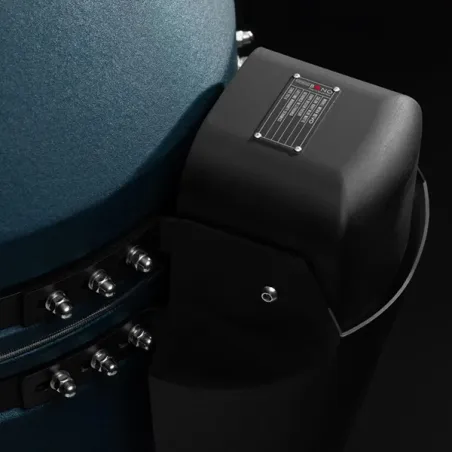 Barbecue kamado a carbone in ceramica, Blu Navy Matte Media Evo - Kamado Bono