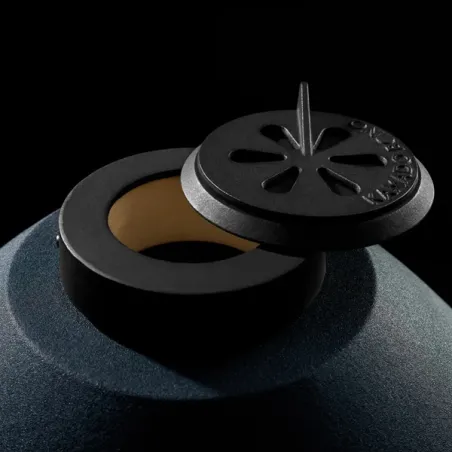 Barbecue kamado a carbone in ceramica, Blu Navy Matte Media Evo - Kamado Bono