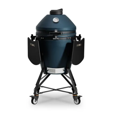 Barbecue kamado a carbone in ceramica, Blu Navy Matte Media Evo - Kamado Bono