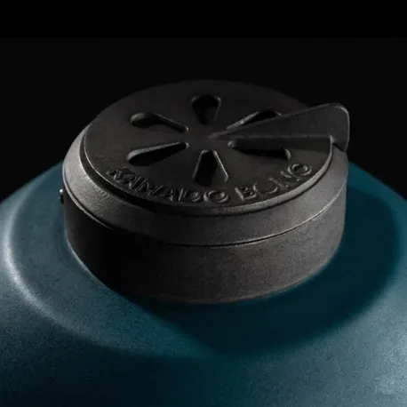 Barbecue kamado a carbone in ceramica, Blu Navy Matte Media Evo - Kamado Bono