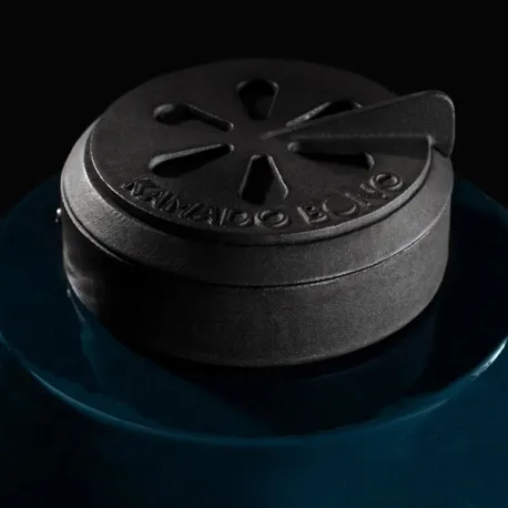 Barbecue kamado a carbone in ceramica, Blu Navy Grande Evo - Kamado Bono