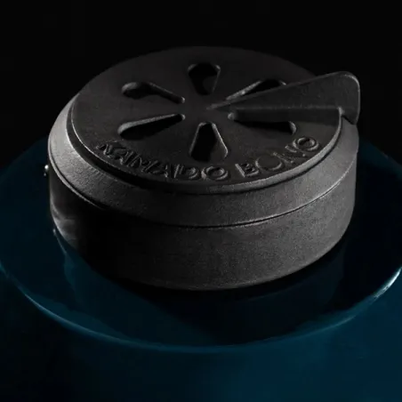 Barbecue kamado a carbone in ceramica, Blu Navy Grande Evo - Kamado Bono