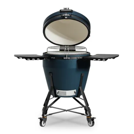 Barbecue kamado a carbone in ceramica, Blu Navy Matte Grande Evo - Kamado Bono