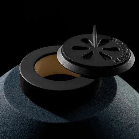 Barbecue kamado a carbone in ceramica, Blu Navy Matte Grande Evo - Kamado Bono