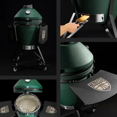 Barbecue kamado a carbone in ceramica, Verde Zalgiris Evo - Kamado Bono