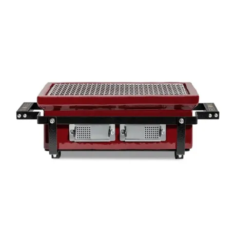Barbecue a carbone in ceramica rettangolare, Red Royal Hibachi Evo - Kamado Bono