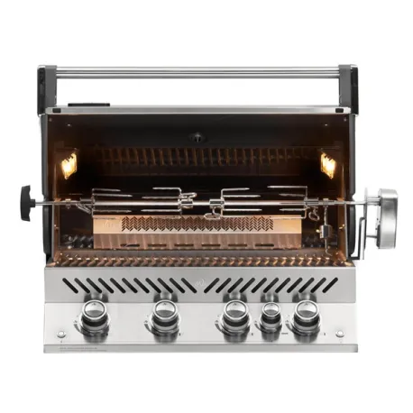 Barbecue a gas da incasso con girarrosto incluso, Prestige PRO 500 RB - BIPRO500RBPSS-3-CE in acciaio inox - Napoleon