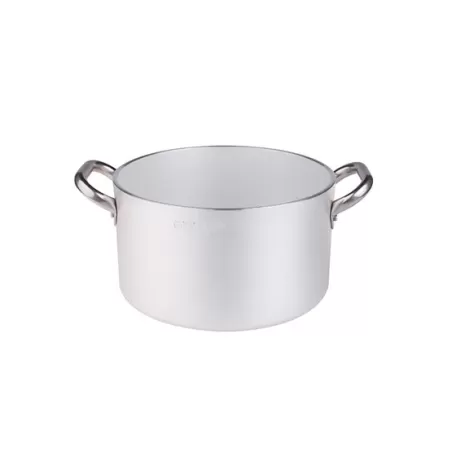 Casseruola alta in alluminio con maniglie inox cm. 18 - Agnelli