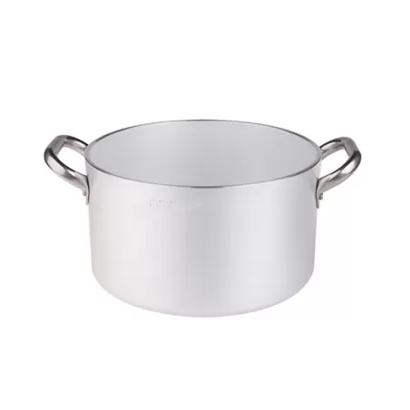 Casseruola alta in alluminio con maniglie inox cm. 32 - Agnelli