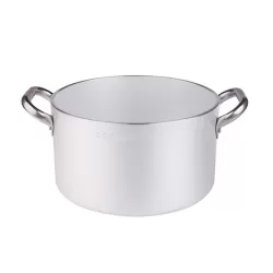 Casseruola alta in alluminio con maniglie inox cm. 40 - Agnelli