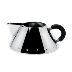 Cremiera. Cremiera in acciaio inossidabile 18/10 lucido con manico in PA, nero - Alessi