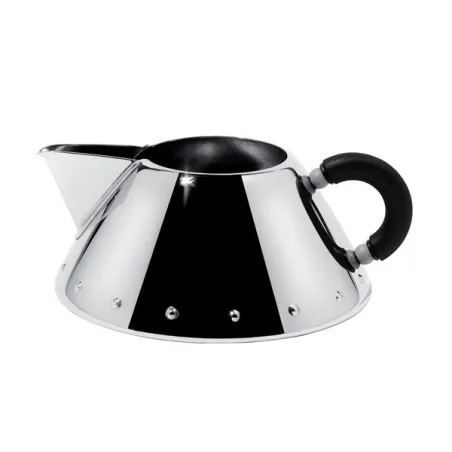 Cremiera. Cremiera in acciaio inossidabile 18/10 lucido con manico in PA, nero - Alessi