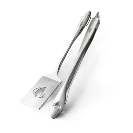 Set di strumenti in 2 pezzi - Spatola extra lunga e pinze in acciao inox - Napoleon