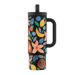 Bottiglia termica, Straw Cup Ml.730, Tropical Noir - 24Bottles