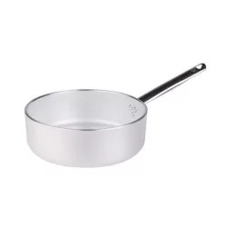 Casseruola bassa in alluminio un manico inox cm. 20 - Agnelli