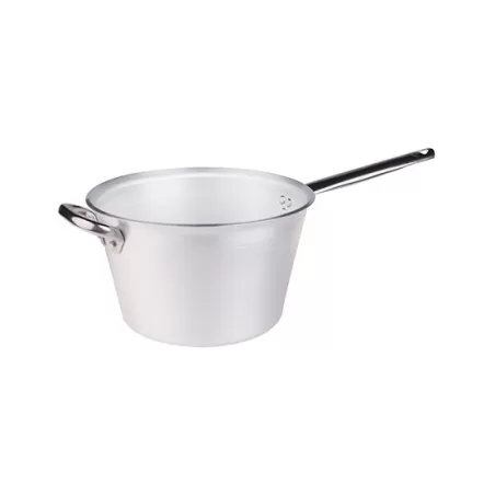 Paiolo per polenta in alluminio con manico e maniglia inox cm. 22 - Agnelli