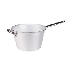 Paiolo per polenta in alluminio con manico e maniglia inox cm. 24 - Agnelli