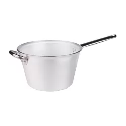 Paiolo per polenta in alluminio con manico e maniglia inox cm. 26 - Agnelli