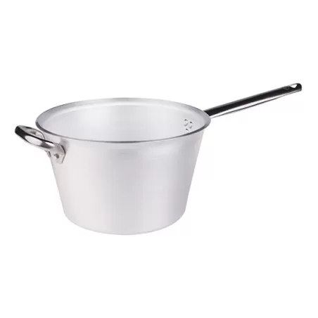 Paiolo per polenta in alluminio con manico e maniglia inox cm. 28 - Agnelli
