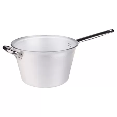 Paiolo per polenta in alluminio con manico e maniglia inox cm. 30 - Agnelli