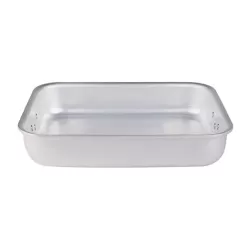 Rostiera rettangolare in alluminio con maniglie snodate cm. 50x33 - Agnelli
