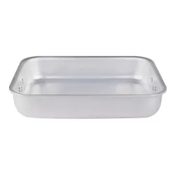 Rostiera rettangolare in alluminio con maniglie snodate cm. 55x36 - Agnelli