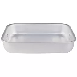 Rostiera rettangolare in alluminio con maniglie snodate cm. 65x43 - Agnelli
