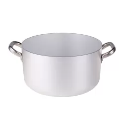Casseruola alta in alluminio con maniglie inox cm. 36 - Agnelli