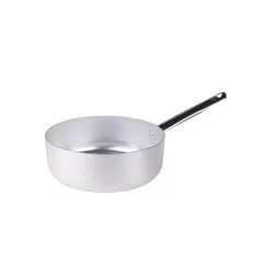 Casseruola bassa in alluminio un manico inox cm. 16 - Agnelli