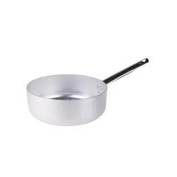 Casseruola bassa in alluminio un manico inox cm. 18 - Agnelli