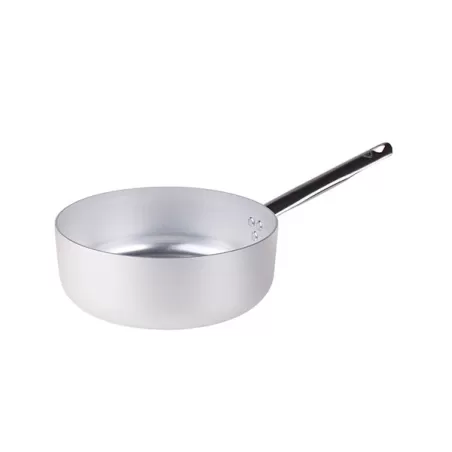 Casseruola bassa in alluminio un manico inox cm. 22 - Agnelli