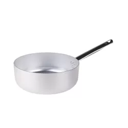 Casseruola bassa in alluminio un manico inox cm. 24 - Agnelli