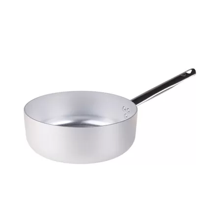 Casseruola bassa in alluminio un manico inox cm. 24 - Agnelli