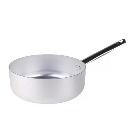 Casseruola bassa in alluminio un manico inox cm. 30 - Agnelli