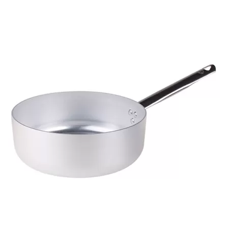Casseruola bassa in alluminio un manico inox cm. 32 - Agnelli